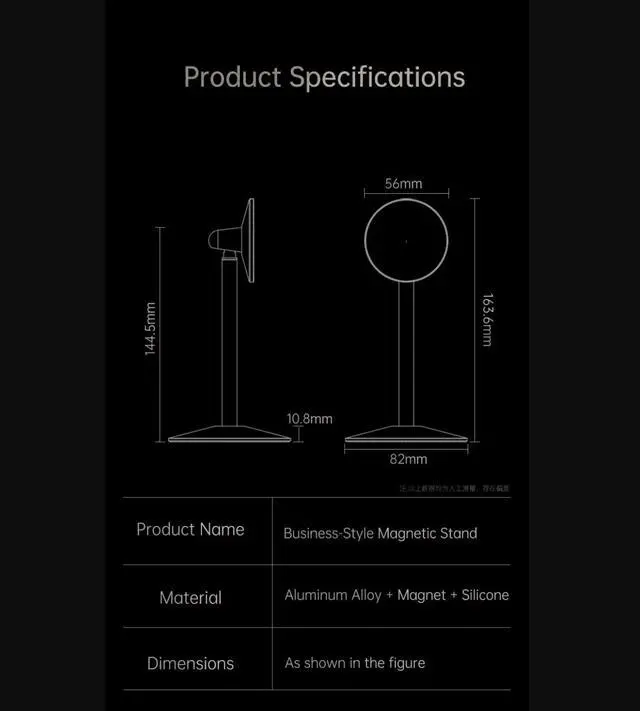 Alt view image 7 of 7 - Boneruy T18 Premium Aluminum Alloy Phone Holder with Adjustable 45° Viewing Angle