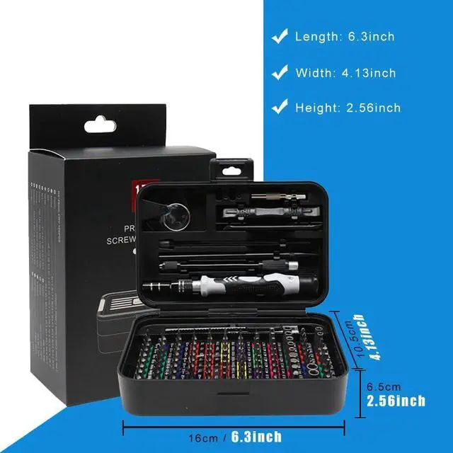Alt view image 7 of 7 - 132 in 1 Small Precision Screwdriver Set,Upgraded Repair Tool Kit(with 108 Magnetic Screwdriver Bits),Color Coded Screwdriver Set with Extension Rod Kit for Phone, Computer, Tablet, Watch