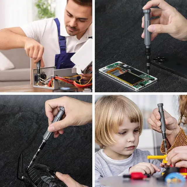 Alt view image 7 of 7 - Precision Screwdriver Set,150 in 1 Electronics Tool Kit with 120 Bits Magnetic Screwdriver Set & 30-bit Magnetic Set Handy Repair Tool for Computer Phone Watch Camera Laptop, Black