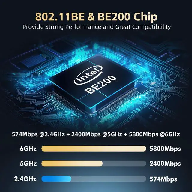 Alt view image 2 of 7 - WiFi7 Card BE200 PCIe WiFi Network Adapter, BE200NGW Chip Bluetooth 5.4, 8774Mbps Tri-Band 2.4GHz/5GHz/6GHz OFDMA & MU-MIMO, for Windows 10/11