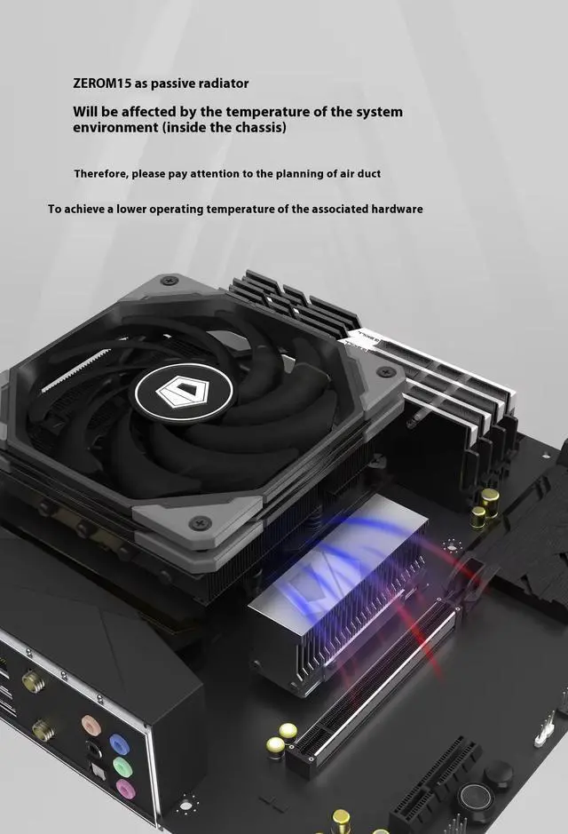Alt view image 6 of 7 - ID-COOLING ZEROM15 m.2 All Aluminum NVMe Hard Disk M2 Solid State Fans & Cooling Thermal Conductivity for Computer Application PC