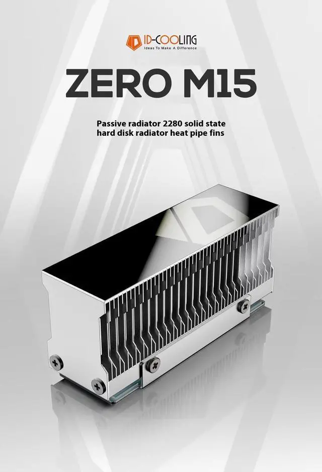 Alt view image 3 of 7 - ID-COOLING ZEROM15 m.2 All Aluminum NVMe Hard Disk M2 Solid State Fans & Cooling Thermal Conductivity for Computer Application PC