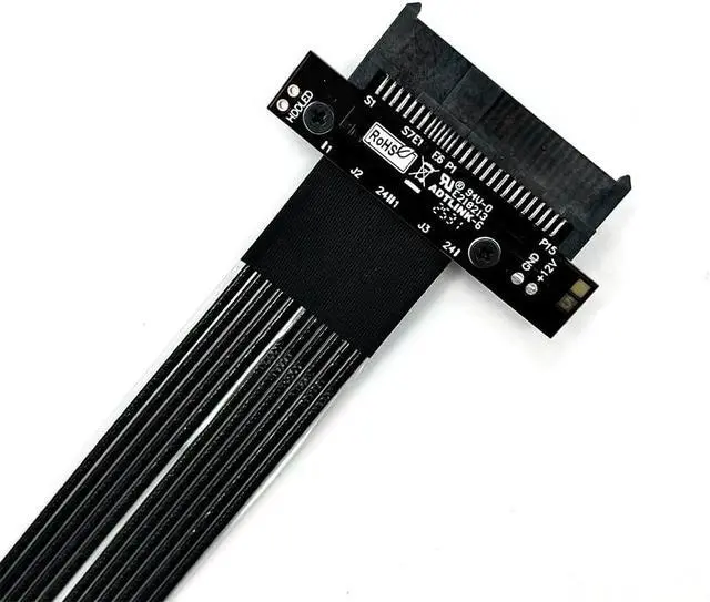 Alt view image 4 of 6 - ADT-K37SF PCIe 5.0 x16 to SFF-8639 U.2 SSD Adapter Cable 128Gbps High-Speed Lossless Flex Extension Cable Compatible with U.2 NVMe SSD (15CM,K37SF-BK)