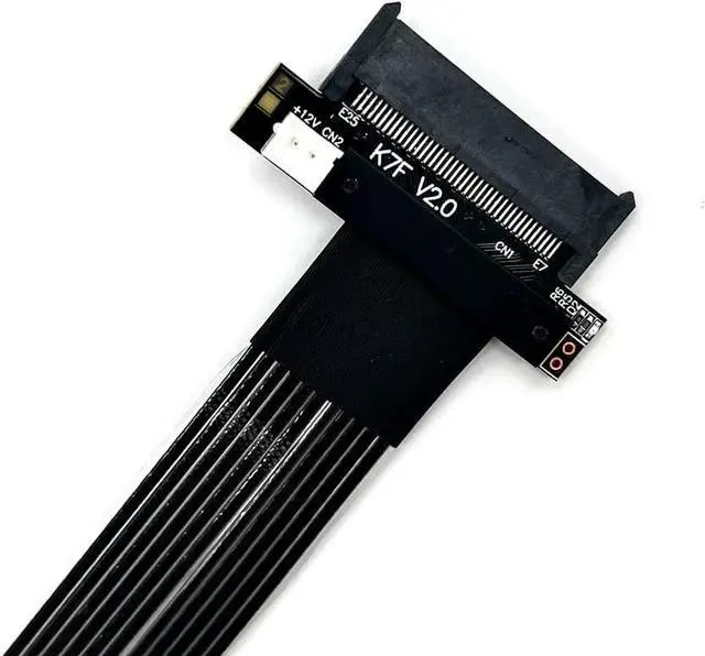 Alt view image 5 of 6 - ADT-K37SF PCIe 5.0 x16 to SFF-8639 U.2 SSD Adapter Cable 128Gbps High-Speed Lossless Flex Extension Cable Compatible with U.2 NVMe SSD (15CM,K37SF-BK)