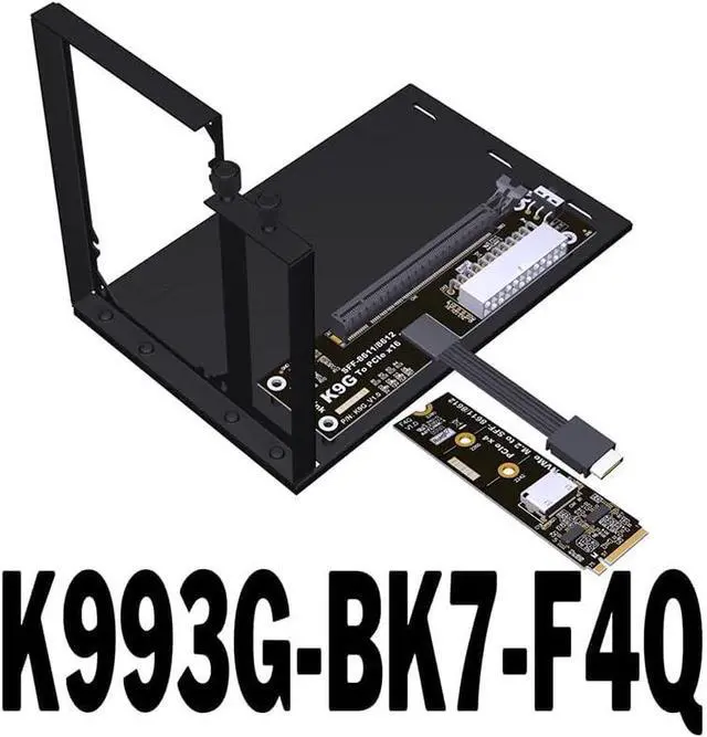 Alt view image 2 of 7 - ADT-K993G-BK7 PCIE 5.0 X4 / M.2 NVMe to OCuLink SFF-8611 External Dock Adapter Compatible with NUC STX ITX Motherboard Mini PC (K993G-BK7-F4Q-50cm)