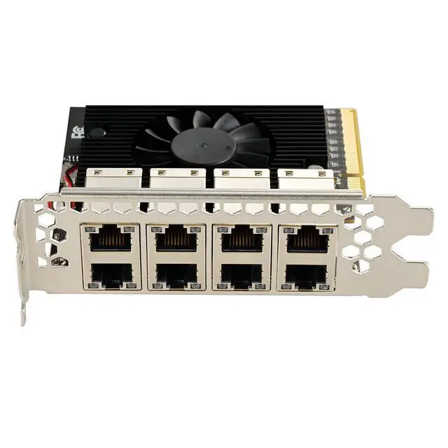 Alt view image 3 of 5 - PCIe to 8 Ports Gigabit Ethernet Network Adapter, Supports Windows 11/10/8.1/8/7, Win Server 2022/2019/2016, Linux