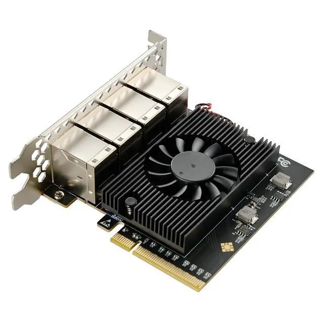 Alt view image 5 of 5 - PCIe to 8 Ports Gigabit Ethernet Network Adapter, Supports Windows 11/10/8.1/8/7, Win Server 2022/2019/2016, Linux