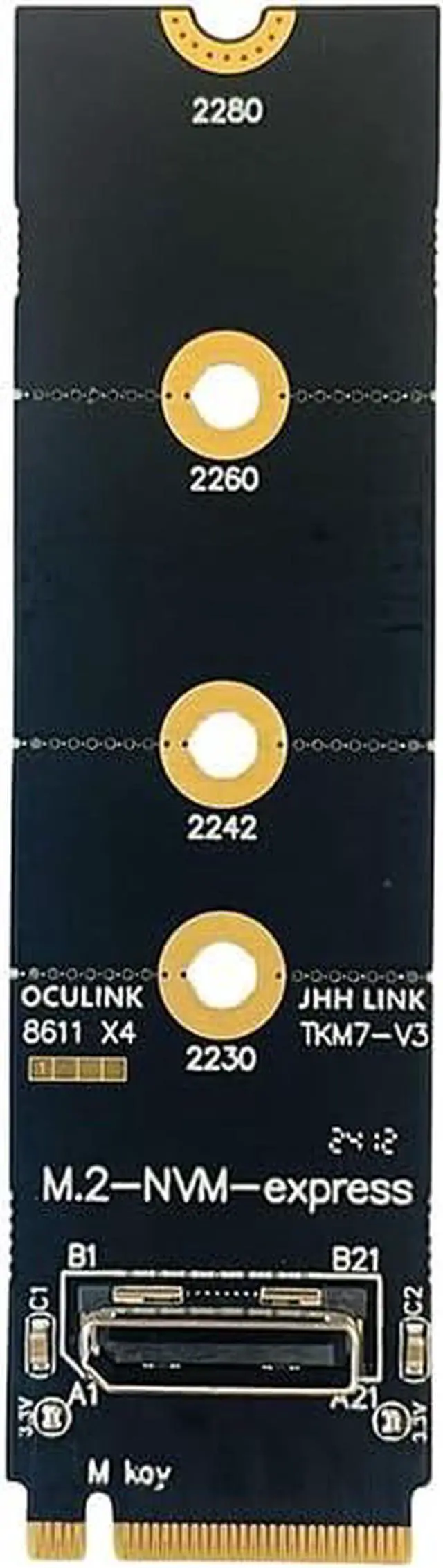 Alt view image 2 of 7 - PCIe 5.0 X16 to Oculink 4i GPU Expansion Dock 128G GEN4 High Speed Direct-Connect Dock-OC7 Kit Compatible with M.2 NVMe Docking Station GDP Laptop (+ Card TKM7,Dock-OC7)