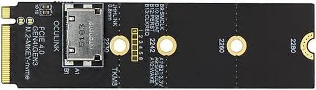 Alt view image 3 of 7 - PCIe 5.0 X16 to Oculink 4i GPU Expansion Dock 128G GEN4 High Speed Direct-Connect Dock-OC7 Kit Compatible with M.2 NVMe Docking Station GDP Laptop (+ Card TKM8,Dock-OC7) White