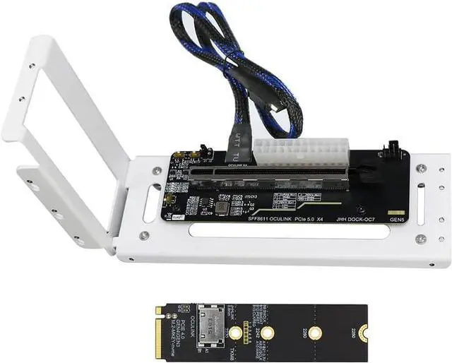 Main image of PCIe 5.0 X16 to Oculink 4i GPU Expansion Dock 128G GEN4 High Speed Direct-Connect Dock-OC7 Kit Compatible with M.2 NVMe Docking Station GDP Laptop (+ Card TKM8,Dock-OC7) White
