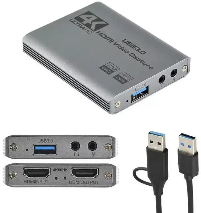 Main image of Video Capture Card, USB 3.0 Capture Card 4K HDMI Loop-Out, 4K 60FPS/1080P 240FPS Video Game Capture for Works for PS5/Camera/PC/Streaming