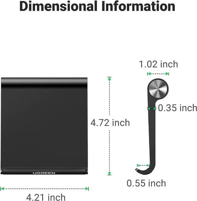 Alt view image 3 of 7 - Tablet Stand Holder Adjustable Portable Desktop Dock Office Compatible with iPad Pro 11 9.7 10.5 Air Mini 5 4 3 2 iPhone 17 16 15 14 13 12 Black