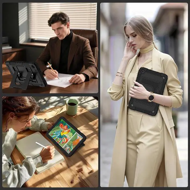 Alt view image 3 of 7 - for Galaxy Tab A11 Plus Case Sam-sung Galaxy Tab A11+/A9+ 11-Inch, Heavy Duty Military Grade Shockproof Cover for Sam-sung Galaxy Tab A11/A9 Plus Cases,Black