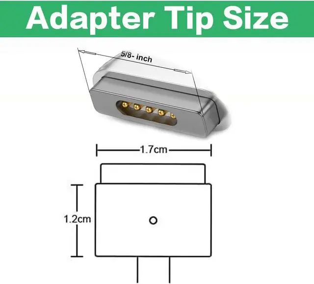 Alt view image 7 of 7 - USB-C to Magnetic tip Charging Adapter, Female Type C to Male Magnetic2 Converter 100W PD Power Charger Connector Tip,(for Mac Book Air/Mac Book Pro 11" and 13" from 2013 to 2016 Only)
