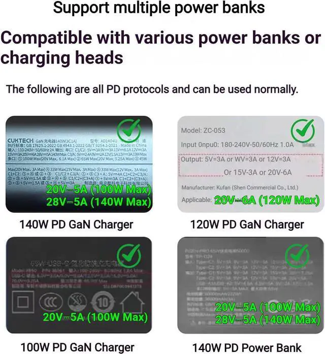 Alt view image 4 of 7 - USB-C to Magnetic tip Charging Adapter, Female Type C to Male Magnetic2 Converter 100W PD Power Charger Connector Tip,(for Mac Book Air/Mac Book Pro 11" and 13" from 2013 to 2016 Only)