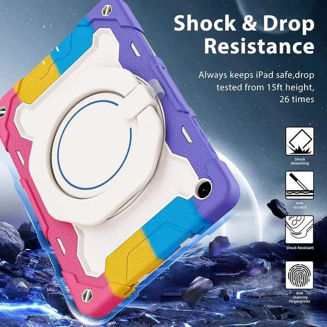 Alt view image 5 of 6 - Case for Sam-sung Galaxy Tab A11+ Plus/A9+ Plus 11 Inch 2025/2024 | Heavy Duty Military Drop Case-Kids Friendly with Shoulder Strap, 360 Kickstand & Handle