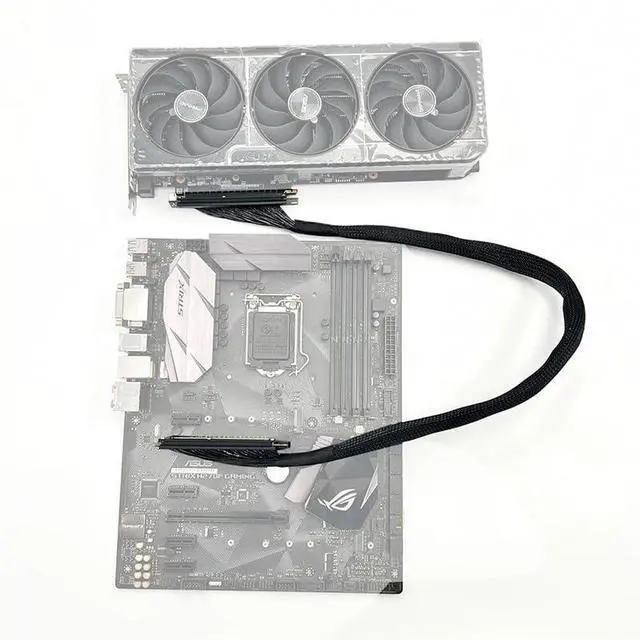 Alt view image 5 of 5 - JMT ADT-K33U PCIe 5.0 x16 Dual Reverse Cable 512Gbps High Speed Compatible with RTX50 RX90xx Series Graphics Card (40CM,K33UF-TR)