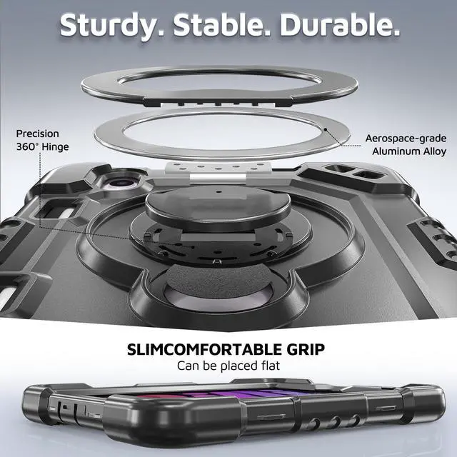 Alt view image 5 of 7 - Shockproof Case for iPad mini 7 (A17 Pro) 2024/ Mini6 2022, Black