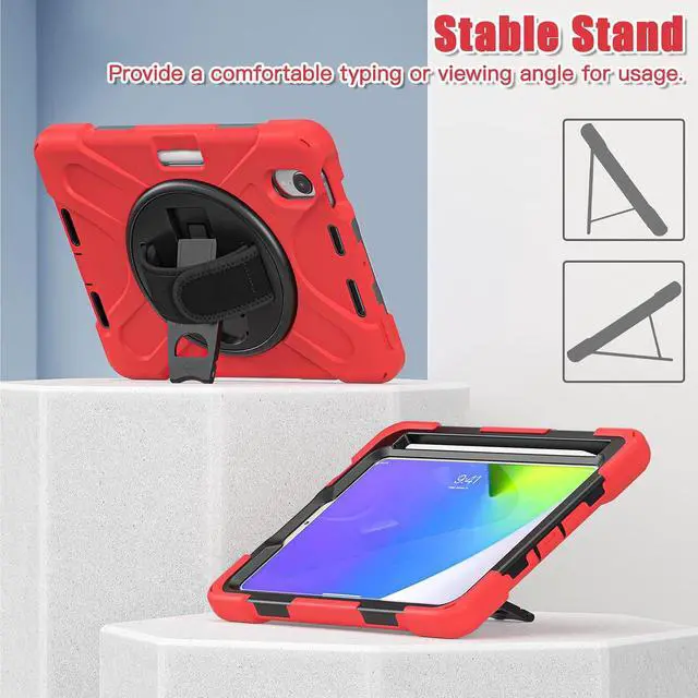 Alt view image 3 of 7 - Shockproof Case for iPad mini 7 (A17 Pro) 2024/ Mini6 2022, Black Res