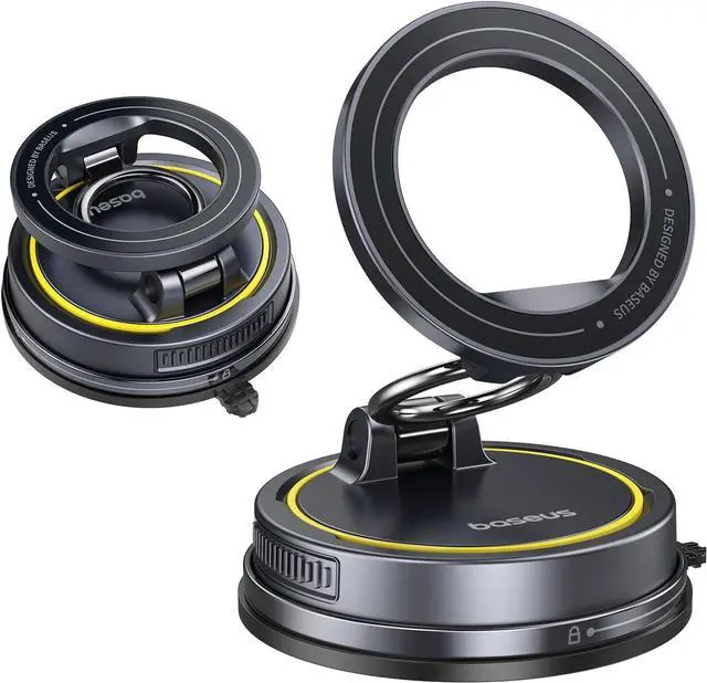 Main image of For Magsafe Car Mount, Vacuum 119LBS Magnetic Suction Cup Phone Holder for Car, 720° Adjustable Foldable Cell Phone Holder with Reusable Washable Gel for Car & for iPhone 17 16 15 14 13 Pro Max
