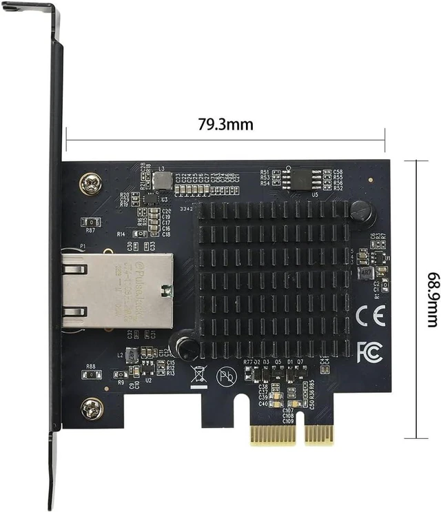 Alt view image 4 of 7 - PCIe 4.0 x1 to 10Gbps Single-Port Ethernet Network Adapter AQC113 Chipset, RJ45 10GBase-T, High-Speed NIC for Server/Desktop/NAS