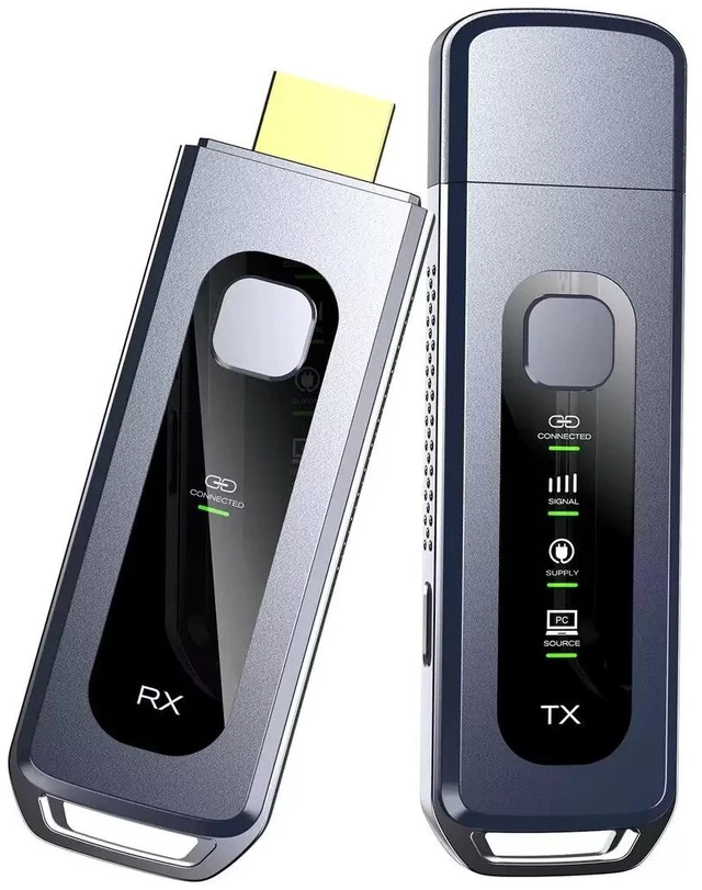 Main image of Wireless HDMI Transmitter and Receiver, HDMI Extender 4K Decode 1080P, LCD Display, Plug&Play, 2.4G&5G for Streaming Video and Audio to Monitor from PC/Projector/TV Box