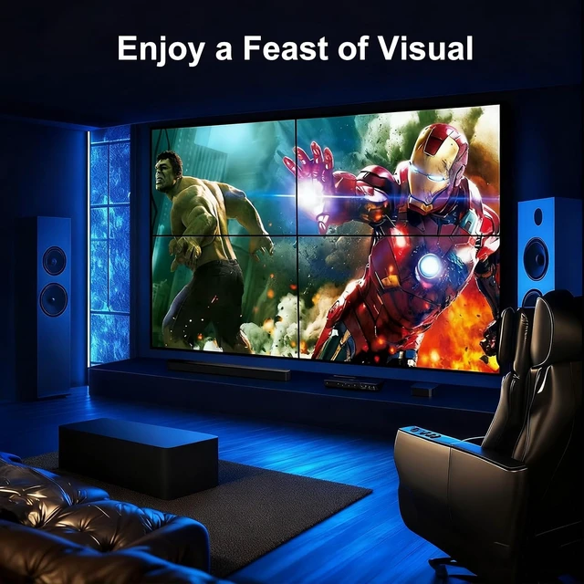 Alt view image 4 of 7 - 4K HDMl Video Wall Controller 2x2, 180° Rotate Video Wall Processor with IR Remote, 8 Splicing Modes 1x1 1x2 1x3 1x4 2x1 3x1 4x1, Combine 4 Screens into 1 Wall Display