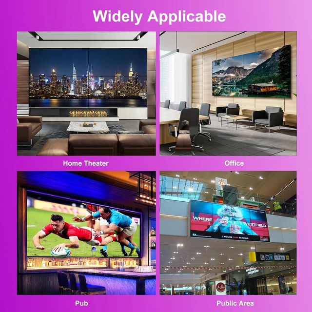 Alt view image 5 of 7 - 4K HDMl Video Wall Controller 2x2, 180° Rotate Video Wall Processor with IR Remote, 8 Splicing Modes 1x1 1x2 1x3 1x4 2x1 3x1 4x1, Combine 4 Screens into 1 Wall Display