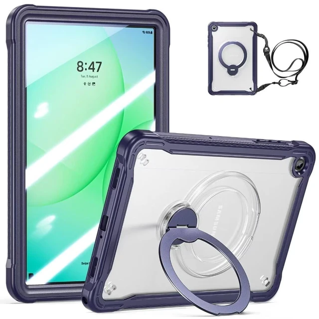 Main image of Case for Sam-sung Galaxy Tab A11+ Plus - 2025 Black Tab A11+ Case
11 Inch, Protective Silicone Cover,Shoulder Strap, 360°Rotating & Stable Kickstand, SM-X230/X235/X236/X238