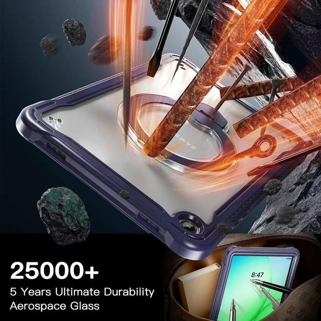 Alt view image 5 of 7 - Case for Sam-sung Galaxy Tab A11+ Plus - 2025 Black Tab A11+ Case
11 Inch, Protective Silicone Cover,Shoulder Strap, 360°Rotating & Stable Kickstand, SM-X230/X235/X236/X238