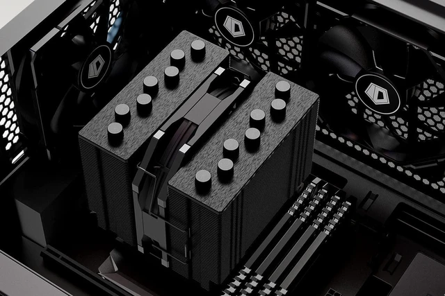 Alt view image 7 of 7 - ID-COOLING SE-207-XT Slim 135mm Height All-Black CPU Cooler 7 Heat Pipes Dual-Tower CPU Air Cooler with 120mm PWM Fan TDP 220W, CPU Fan for 1700/1200/115X, AM5/AM4
