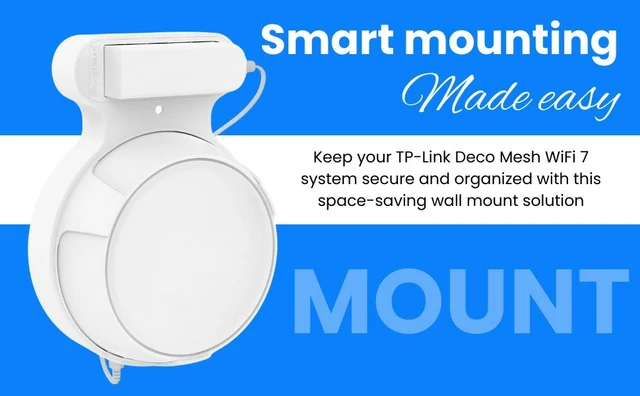 Alt view image 2 of 7 - LOVE Wall Mount for Deco BE23, BE25 WiFi 7 Mesh (2 Pack) | Fits Deco BE25, BE23, BE26, BE3600, BE5000, WB7200, WB10800 & WB14400, ABS Space-Saving Bracket with Cable Management