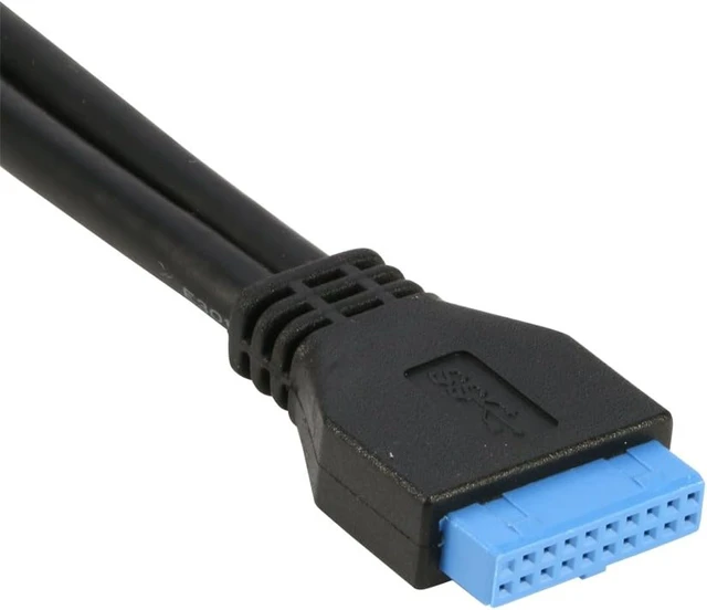 Alt view image 5 of 6 - 2 Ports USB 3.0 Female Back Panel to MB 20pin Header Connector Cable Adapter with PCI Slot Plate Bracket 1.5ft