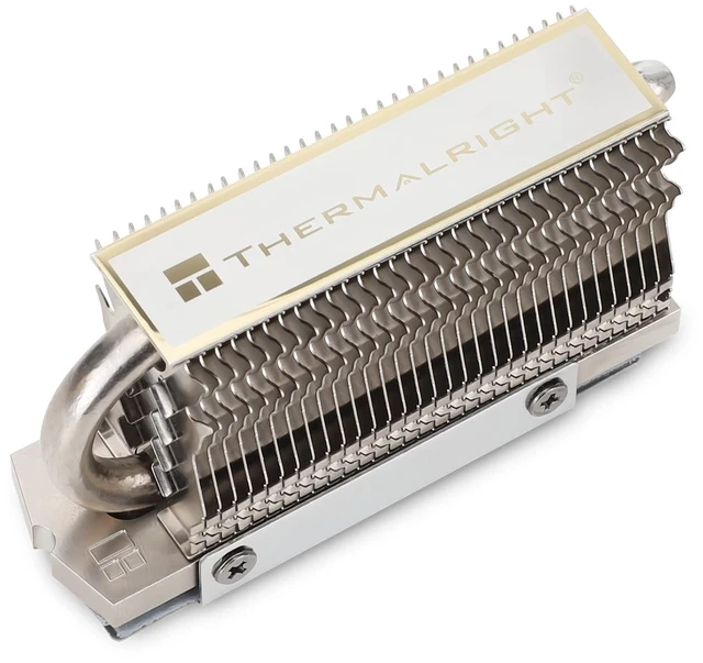 Main image of HR-09 2280 SSD Heatsink, Contains a Heat Pipe, Double-Sided Heat Sink, Reflow Soldering Process, with Thermal Silicone Pad for M.2 SSD Hard Disk, Computer and PC