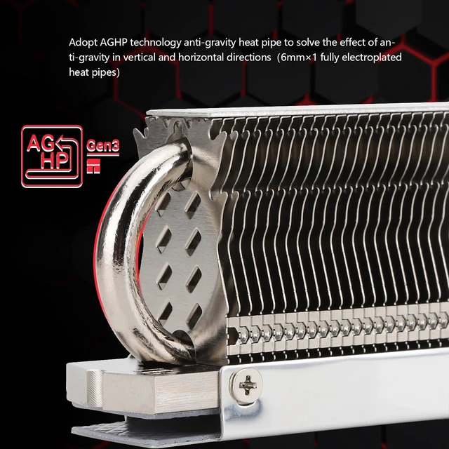 Alt view image 2 of 6 - HR-09 2280 SSD Heatsink, Contains a Heat Pipe, Double-Sided Heat Sink, Reflow Soldering Process, with Thermal Silicone Pad for M.2 SSD Hard Disk, Computer and PC