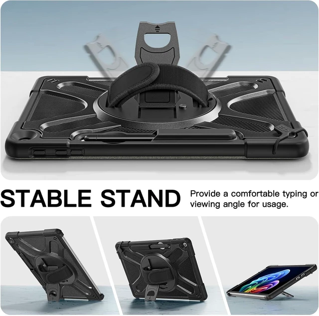 Alt view image 6 of 7 - Protective Case for Microsoft Surface Pro 12 2025 and 2026,12 inch
Slim TPU Shockproof Hard Case with 360 Rotating Kickstand,Pen Holder and Hand Strap Compatible with Type Cover Keyboard