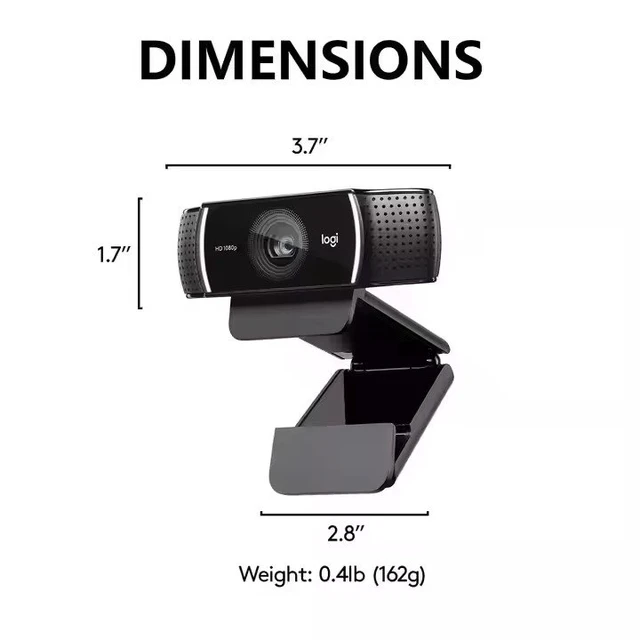 Alt view image 7 of 7 - C922 Pro PC Webcam, Full HD 1080p/30fps or 720p/60fps Video, HD Light Correction, Works with Microsoft Teams, Google Meet, Zoom, Nintendo Switch 2s new GameChat mode, Mac/Tablet- Black