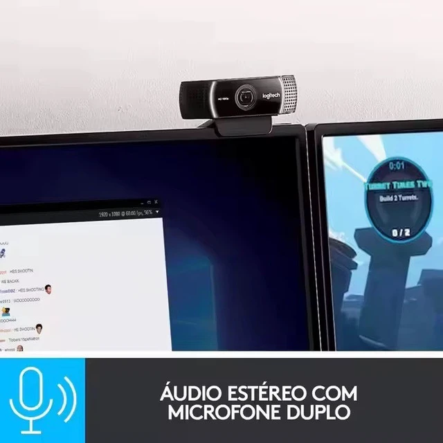 Alt view image 6 of 7 - C922 Pro PC Webcam, Full HD 1080p/30fps or 720p/60fps Video, HD Light Correction, Works with Microsoft Teams, Google Meet, Zoom, Nintendo Switch 2s new GameChat mode, Mac/Tablet- Black