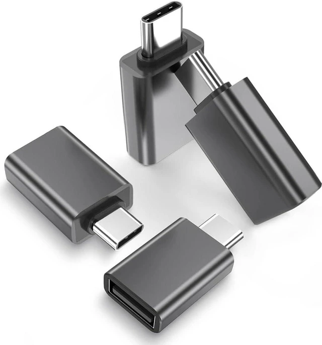 Main image of USB C to USB Adapter 4 Pack,USBC Male to USB A 3.0 Female OTG Adapter,Type C Thunderbolt 3 Converter for i-Phone 15 Pro Max Plus,MacBook Air,Mac,iPad,Sam-sung Galaxy S24 S23 S22,Surface Go