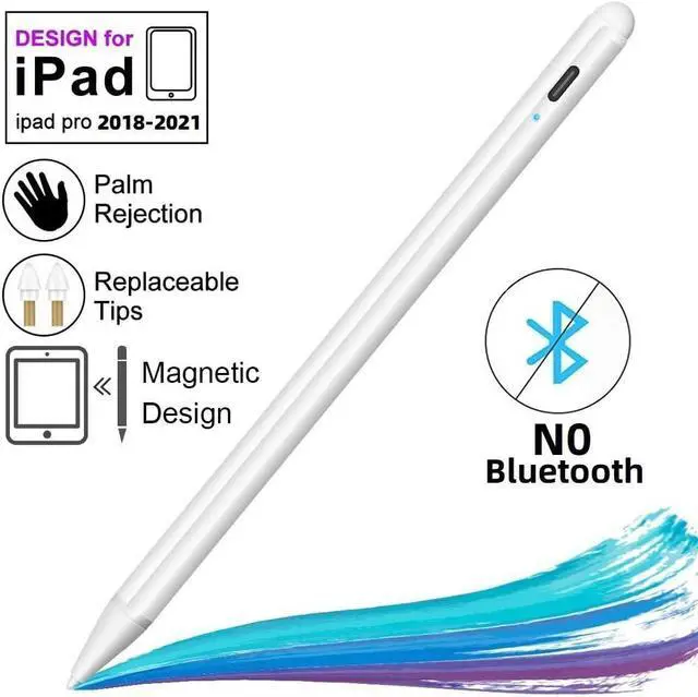 Alt view image 5 of 6 - Stylus Pen for iPad with Palm Rejection, Active Pencil Compatible with (2018-2022) Apple iPad Pro (11/12.9 Inch),iPad Air 3rd/4th Gen,iPad 6/7/8th Gen