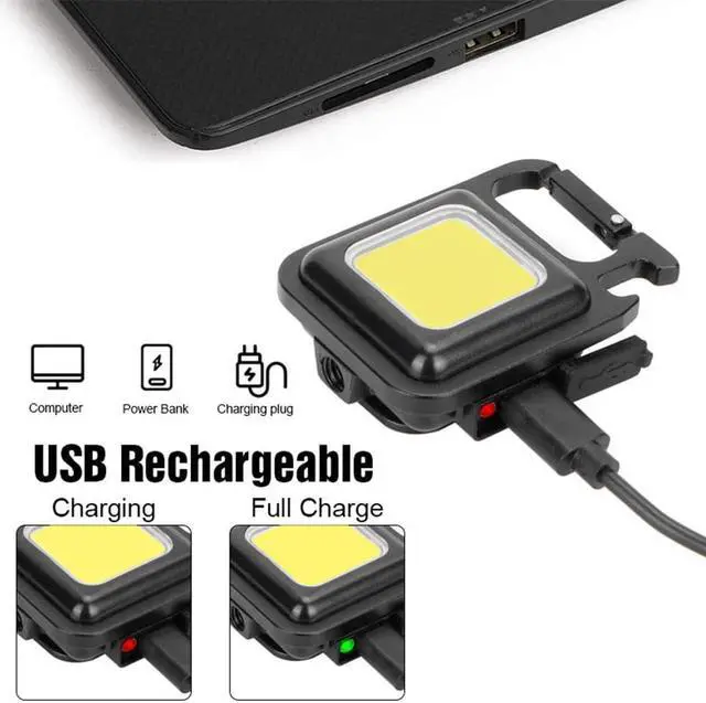 Main image of 2 Pack Pocket flashlight Folding Bracket Bottle Opener 3 Light Modes for Walking and Camping