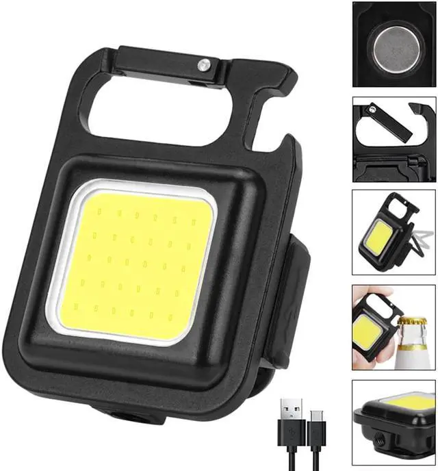 Alt view image 2 of 6 - 2 Pack Pocket flashlight Folding Bracket Bottle Opener 3 Light Modes for Walking and Camping