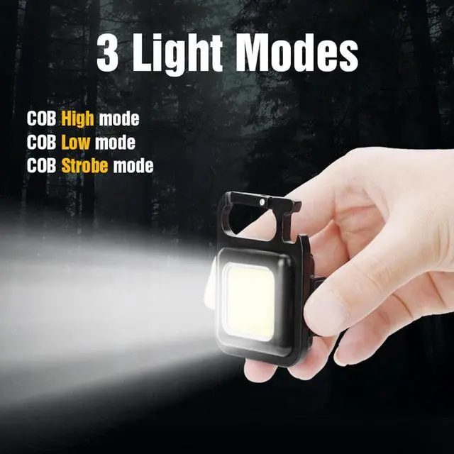 Alt view image 3 of 6 - 2 Pack Pocket flashlight Folding Bracket Bottle Opener 3 Light Modes for Walking and Camping