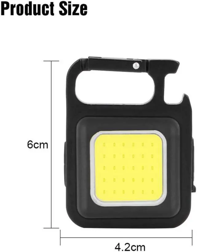 Alt view image 6 of 6 - 2 Pack Pocket flashlight Folding Bracket Bottle Opener 3 Light Modes for Walking and Camping