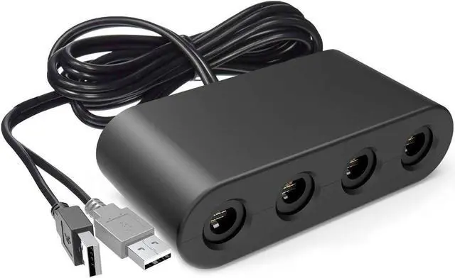 Main image of Gamecube Adapter for Nintendo Switch Gamecube Controller Adapter and WII U and PC, Super Smash Bros Gamecube Controller Adapter. Support Turbo and Vibration Features with 180cm Long Cable