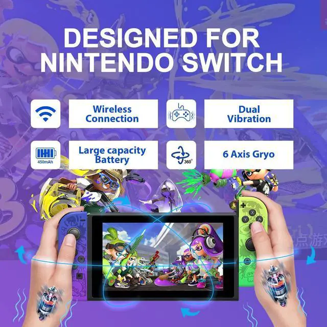Alt view image 7 of 7 - Controller for Switch,Wireless Game Switch Controller Support Motion Control/Dual Vibration(PB)