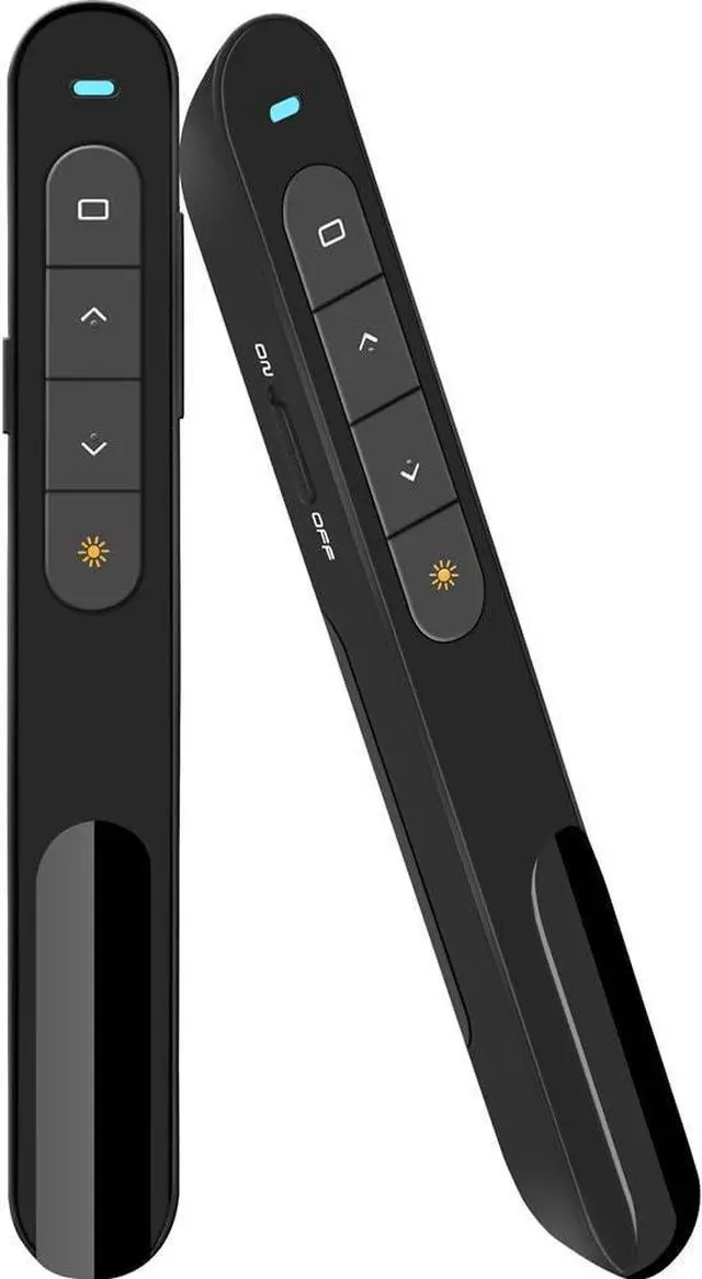 Alt view image 2 of 6 - Wireless Presenter, Hyperlink Volume Control Presentation Clicker RF 2.4GHz USB PowerPoint Clicker Presentation Remote Control Pointer Slide Advancer (Black)