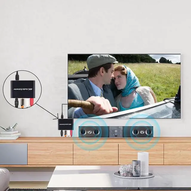 Alt view image 2 of 7 - HDMI ARC Adapter 192KHz HDMI ARC Audio Extractor with Digital Optical TOSLINK SPDIF Coaxial, HDMI ARC to RCA Audio Converter Analog 3.5mm L/R Stereo, Audio Splitter for HDTV Soundbar Amplifier