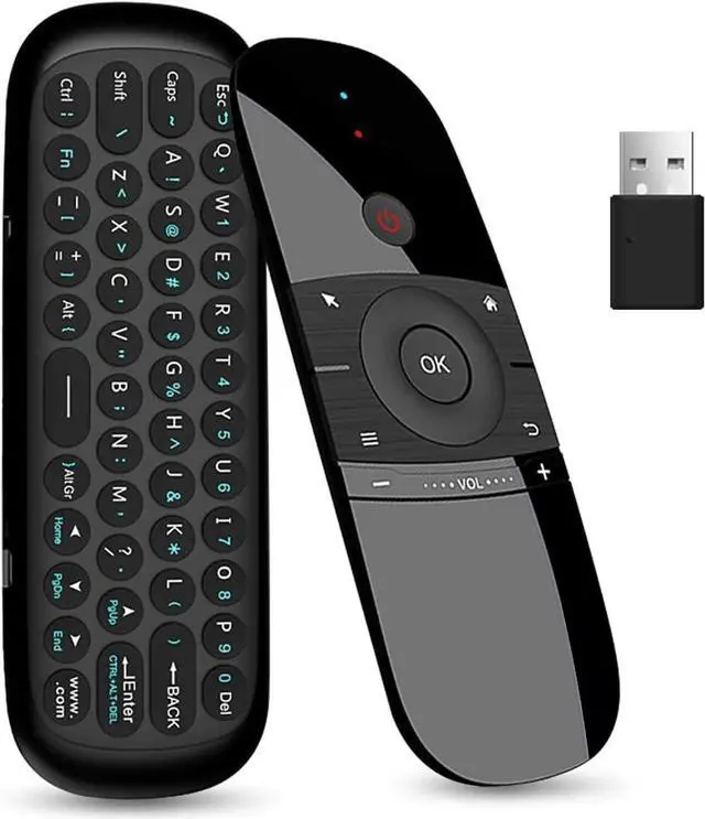 Main image of W1 Universal TV Remote Air Mouse, Wireless Keyboard Fly Mouse 2.4GHz Connection Air Remote Keyboard Mouse for Nvidia Shield/Android TV Box/PC/Smart TV/Projector/HTPC/All-in-one PC/TV..