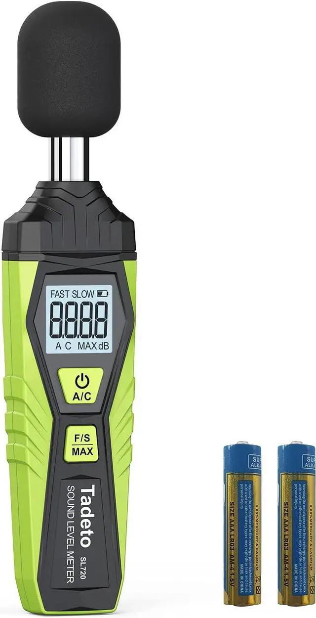 Main image of Decibel Meter, Digital Sound Level Meter Portable SPL Meter 30dB to 130dB MAX Data Hold with LCD Display Backlight A/C Weighted for Home Factories